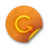 Orange sticker badges 092 Icon